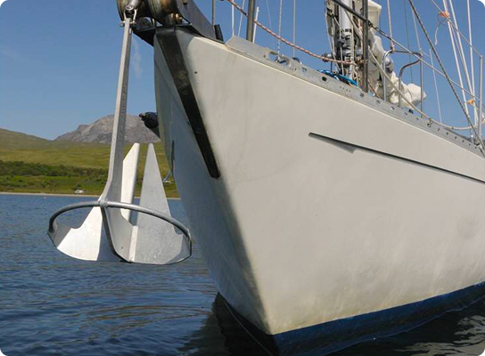 A boat with Knox anchor -  Anchor Behaviour Over Peak Numbers 