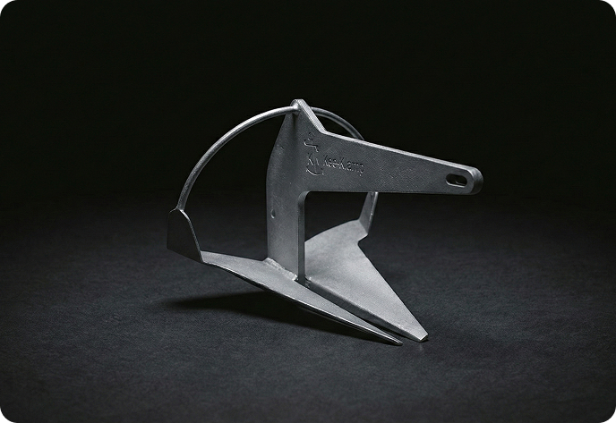 Knox anchor image in black and white with a dark backgound