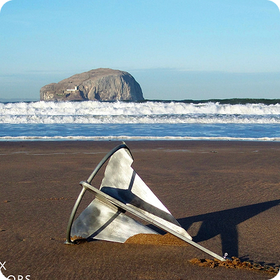 Knox anchor side view by the seashore