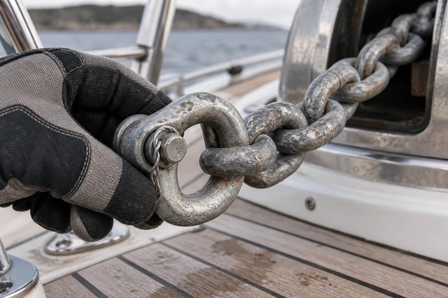 Anchor chain connection